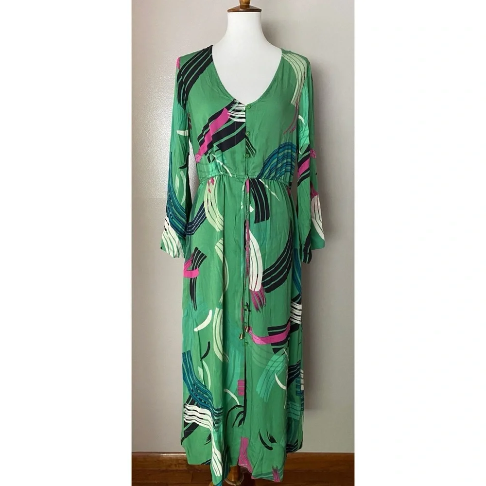 THE ODELLS - ANTHROPOLOGIE Paloma Paint-Swiped Maxi Dress XS - 3 ways - Picture 3 of 11